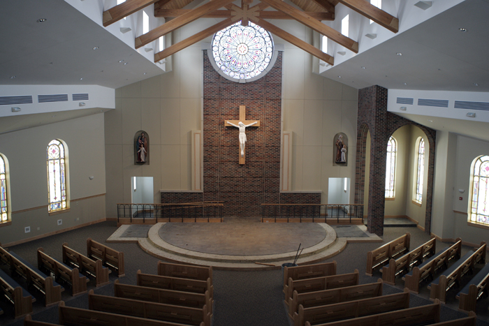 A view of the new St. Anne Catholic Church from the balcony. (C-T photo Max Gersh) ©2010