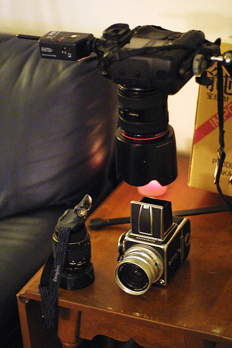 The setup for the self-portrait. ©2010 Max Gersh