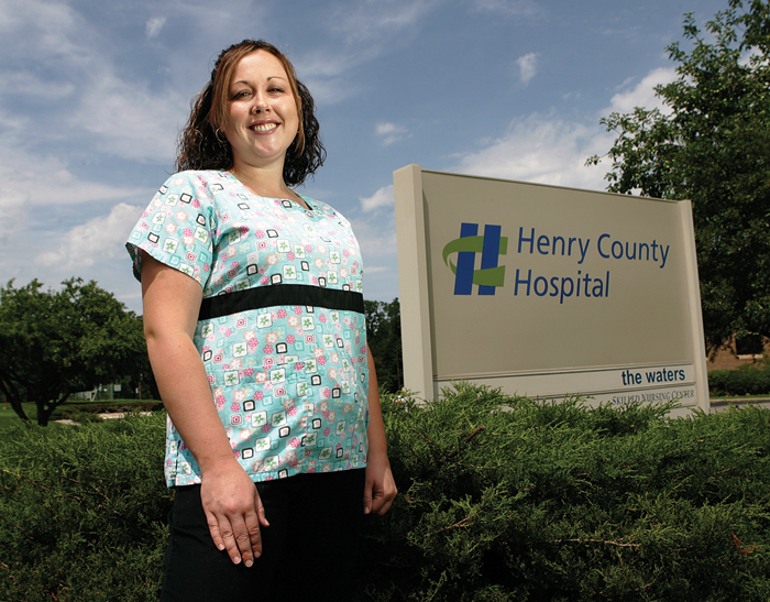 Lindsay Brown has been working at Henry County Hospital for almost five years, currently working in the emergency room as a nurse. (C-T photo Max Gersh) ©2010