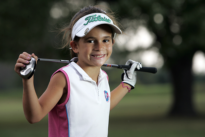 At age 7, Yanah Rolston has been playing golf for four years. Rolston has won 12 U.S. Kids tour events over the last three years. She qualified for the Callaway Junior World Golf Championship at Torrey Pines and finished 26th out of 48 golfers from around the world at Pinehurst, which had 19 participants from foreign countries. (C-T photo Max Gersh) ©2010
