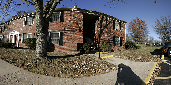 A quick test panorama of my apartment building using my DIY nodal slide. This panorama is composed of 14 images. ©2010