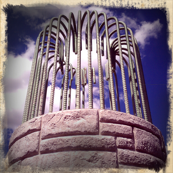 Supports for the new Morgan Street Bridge in Rockford. Shot using Retro Camera on a Droid Incredible. ©2012 Max Gersh