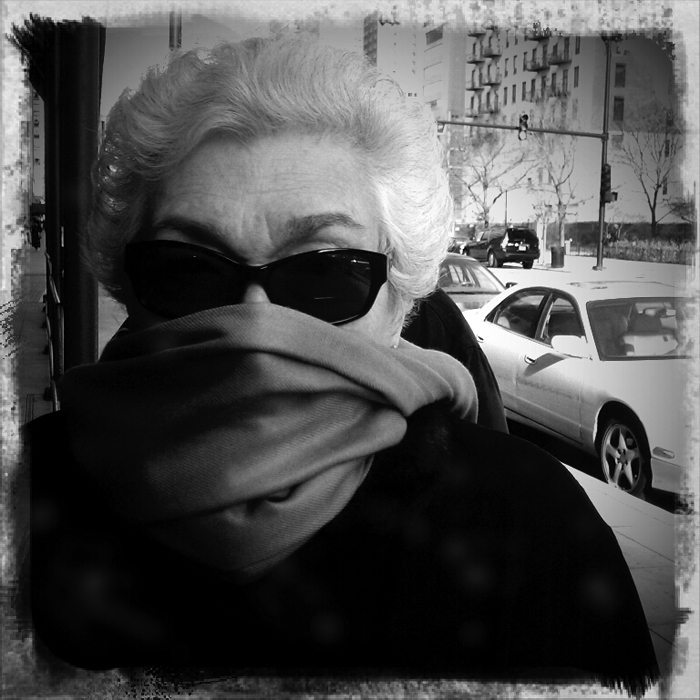 My grandma in downtown Chicago. Shot using Retro Camera on a Droid Incredible ©2011 Max Gersh