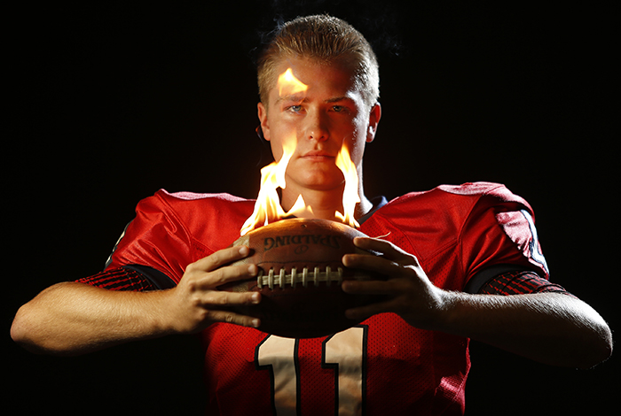 Jace Bankord, 17, quarterback for Belvidere North