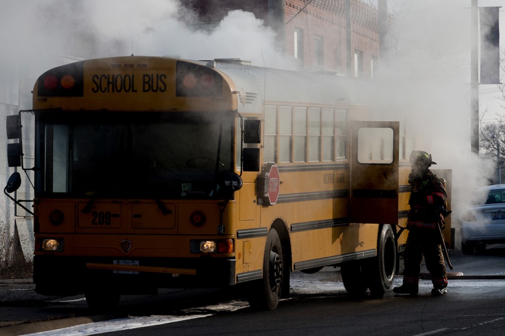 school bus fire